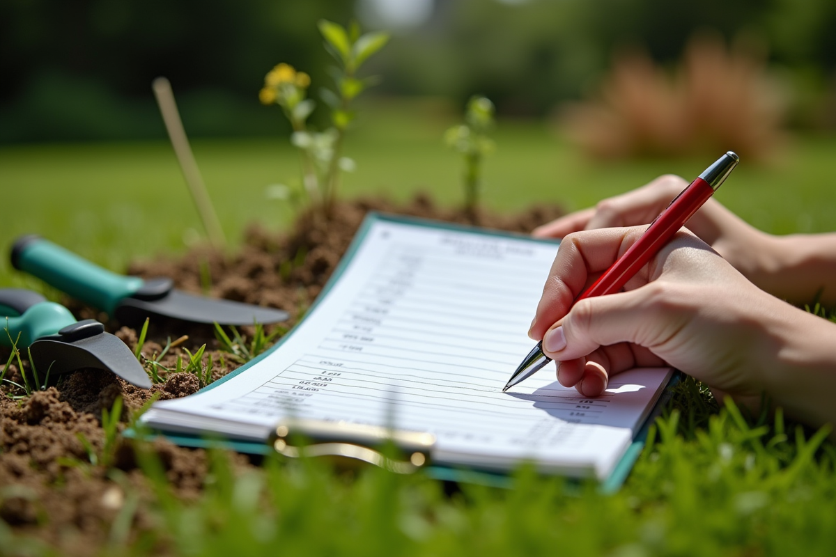 Mains tenant un carnet et un stylo pour calculer les coûts d