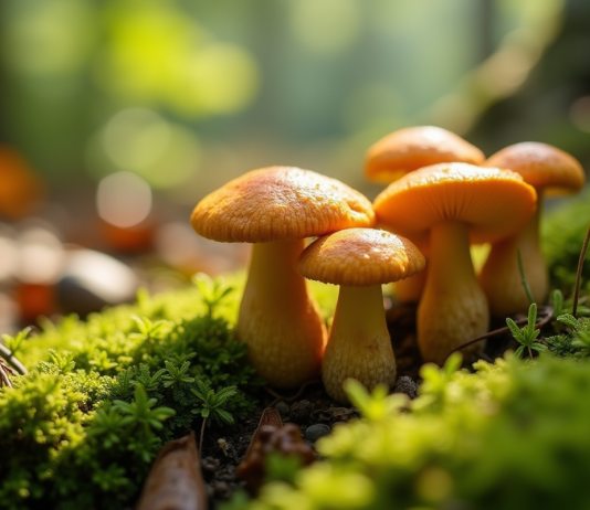 Chantrelles et girolles : comment les intégrer durablement à votre jardin ? Champignons de chanterelle et girolle dans la forêt verte