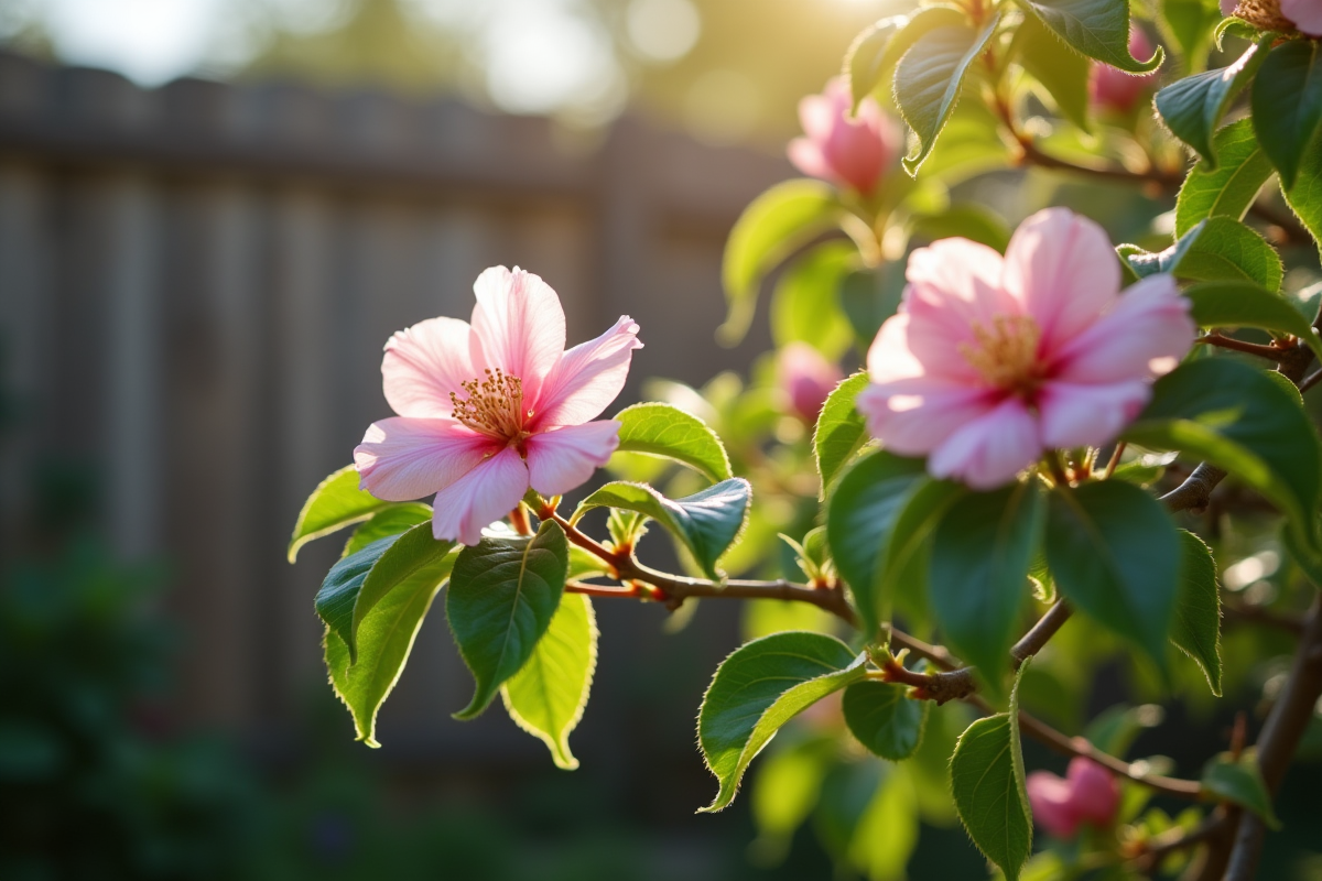 Gros plan sur un arbre jade en fleurs dans un jardin tranquille
