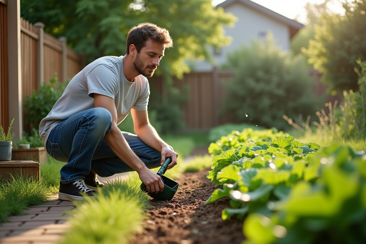 Jeune homme vérifiant l